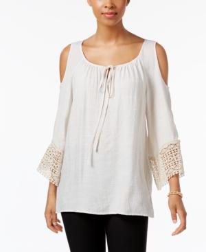 Ny Collection Cold-shoulder Top