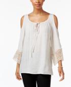 Ny Collection Cold-shoulder Top