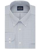 Eagle Men's Classic-fit Non-iron Green Check Dress Shirt