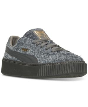 Puma Women's Suede Platform Elemental Casual Sneakers From Finish Line