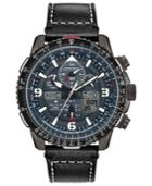 Citizen Eco-drive Men's Analog-digital Promaster Skyhawk A-t Black Leather Strap Watch 46mm - A Limited Edition