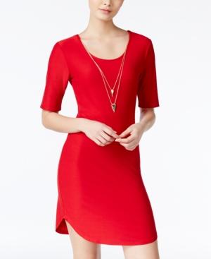 Planet Gold Juniors' Necklace Bodycon Dress