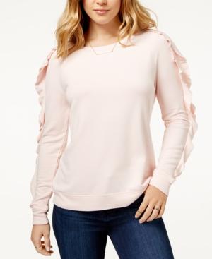 Maison Jules Ruffled Sweatshirt, Created For Macy's