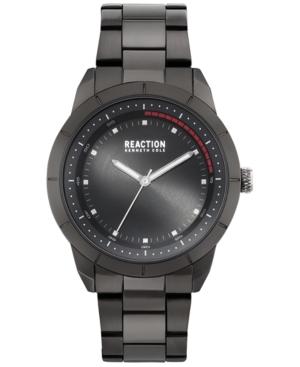 Kenneth Cole Reaction Men's Black-tone Stainless Steel Bracelet Watch 44mm