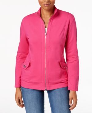 Karen Scott Zip-front Active Jacket, Created For Macy's