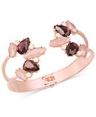 Inc International Concepts Rose Gold-tone Colored Crystal Hinged Cuff Bracelet, Created For Macy's