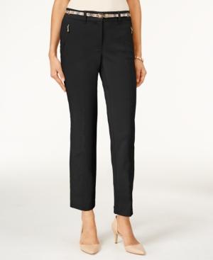 Jm Collection Cropped Belted Pants, Only At Macy's