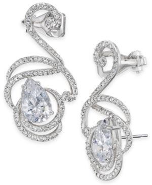 Danori Silver-tone Crystal Swirl Crawler Earrings, Only At Macy's