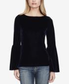 Jessica Simpson Juniors' Velvet Bell-sleeve Top