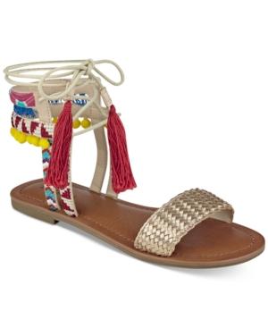 Indigo Rd. Doe Lace-up Tasseled Sandals Women's Shoes