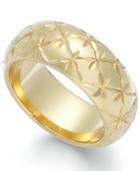 Signature Gold Diamond-cut Star Ring In 14k Gold Over Resin