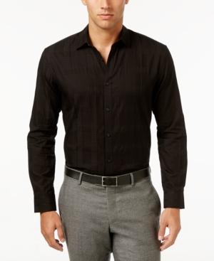 Alfani Men's Classic Fit Tonal Plaid Shirt, Created For Macy's