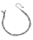 Inc International Concepts Hematite-tone Multi-chain Beaded Choker Necklace, Only At Macy's