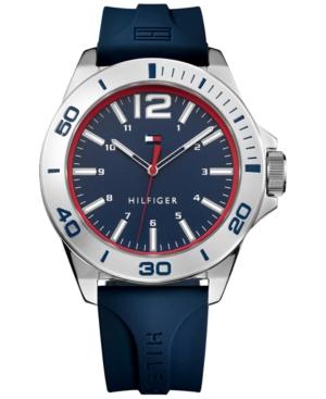Tommy Hilfiger Men's Table Blue Silicone Strap Watch 45mm 1791261