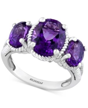 Effy Amethyst Three-stone Ring (3-1/2 Ct. T.w.) In Sterling Silver