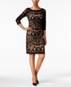 Tadashi Shoji Three-quarter-sleeve Lace Dress