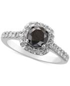 Diamond Halo Statement Ring (2 Ct. T.w.) In 14k White Gold