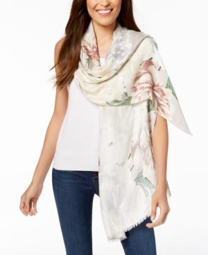I.n.c. Painted Dusk Floral Wrap & Scarf In One, Created For Macy's