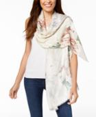 I.n.c. Painted Dusk Floral Wrap & Scarf In One, Created For Macy's