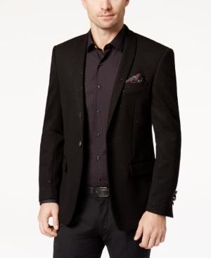 Tallia Men's Slim-fit Black Sparkle Dinner Jacket