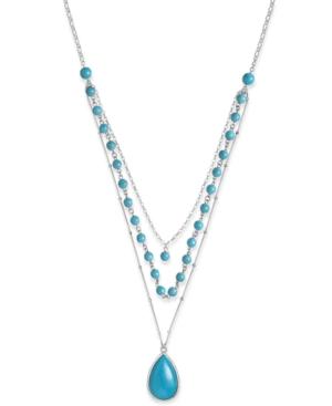 Charter Club Colored Crystal Triple Layer Necklace, Only At Macy's