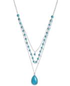 Charter Club Colored Crystal Triple Layer Necklace, Only At Macy's