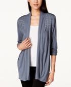 Belldini Grommet-lace Open Cardigan