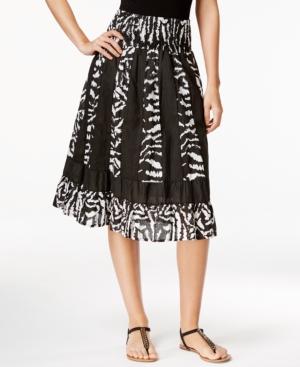 Ny Collection Printed Pull-on A-line Skirt