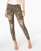 Guess Distressed Camo-print Jeans