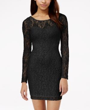 Material Girl Lace Illusion Bodycon Dress, Created For Macy's