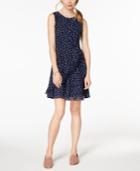 Maison Jules Asymmetrical Flounce Fit & Flare Dress, Created For Macy's