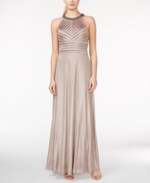 Calvin Klein Pleated Bodice Empire Gown