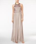 Calvin Klein Pleated Bodice Empire Gown