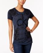 Calvin Klein Jeans Flocked-print Logo T-shirt