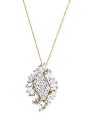 Wrapped In Love Diamond Cluster Pendant Necklace (1 Ct. T.w.) In 14k Gold, Created For Macy's