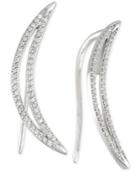 Wrapped In Love Diamond Ear Crawlers (1/5 Ct. T.w.) In 14k White Gold, Created For Macy's