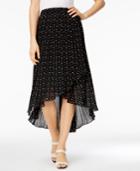 Ny Collection Polka-dot High-low Midi Skirt