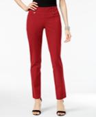 Alfani Petite Tummy-control Slim-leg Ankle Pants, Only At Macy's
