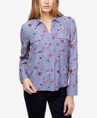 Lucky Brand Floral-print Flap-pocket Shirt