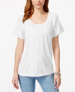 Karen Scott Short-sleeve Peasant Top, Only At Macy's