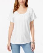 Karen Scott Short-sleeve Peasant Top, Only At Macy's