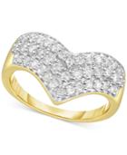 Diamond Multi-row Chevron Ring (1/2 Ct. T.w.) In 14k Gold