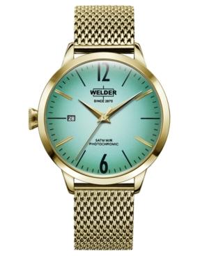 Welder Moody Women's Gold-tone Stainless Steel Mesh Bracelet Watch 38mm