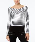 Chelsea Sky Striped Off-the-shoulder Top, Only At Macy's