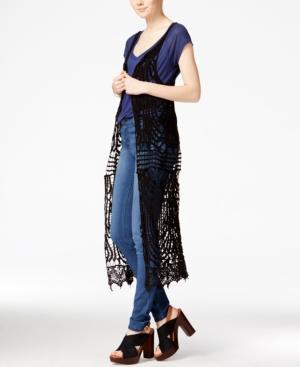American Rag Open-front Crochet Vest, Only At Macy's