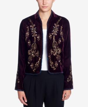 Catherine Catherine Malandrino Winstead Embroidered Velvet Jacket