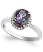 14k White Gold Mystic Topaz (2 Ct. T.w.) And Diamond Accent Ring