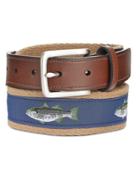 Club Room Men's Bass Fish Reversible Belt, Only At Macy's