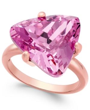 Charter Club Rose Gold-tone Pink Stone Cocktail Ring, Only At Macy's