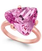 Charter Club Rose Gold-tone Pink Stone Cocktail Ring, Only At Macy's